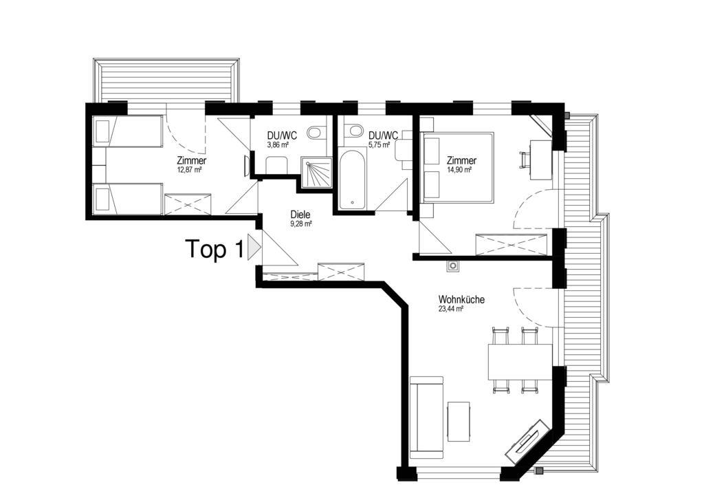 Apartmán Apart S'Doerfl Mayrhofen Pokoj fotografie